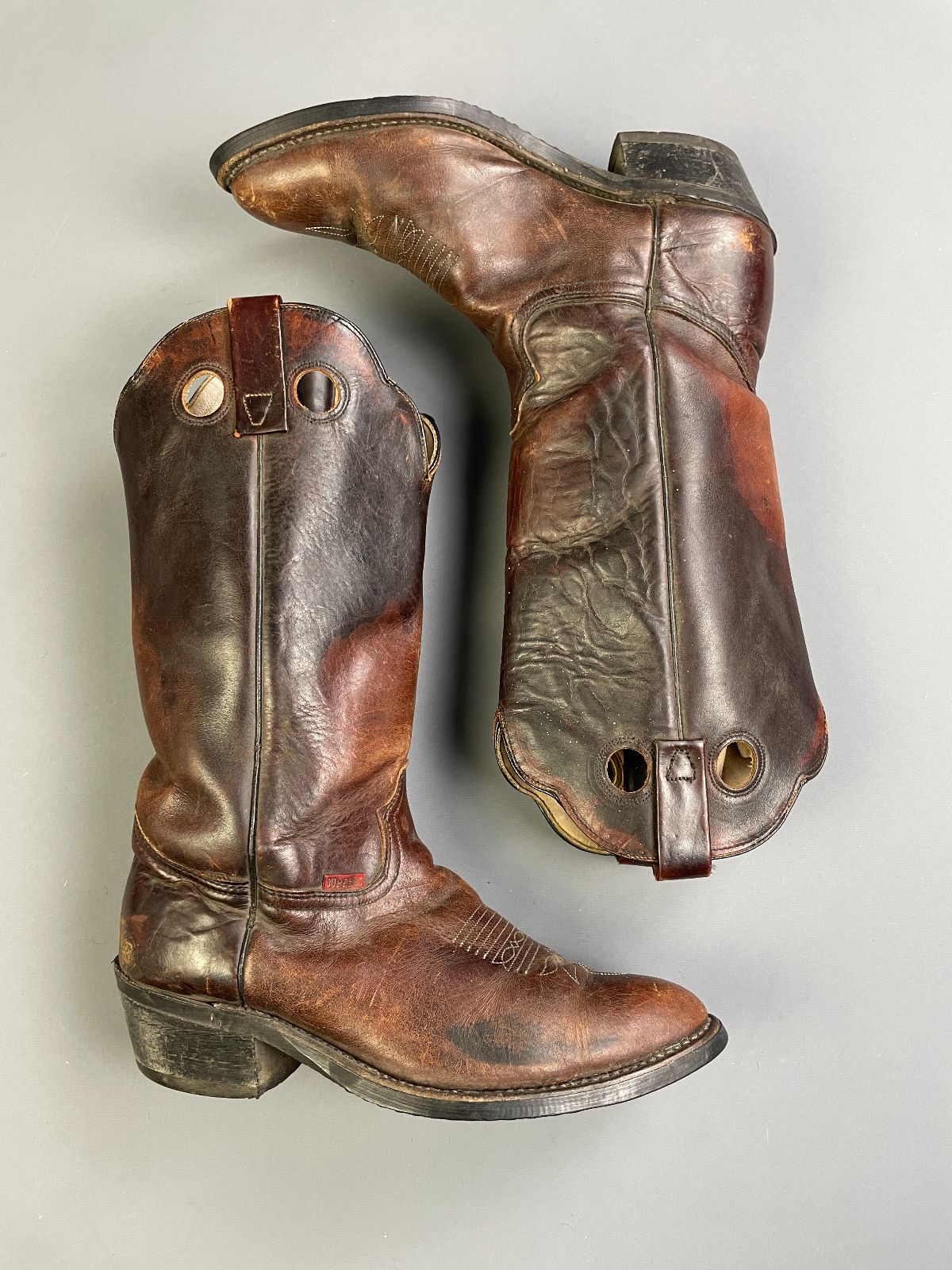 DURANGO *AS-IS* HEAVY ESPRESSO OILED LEATHER WESTERN COWBOY BOOTS in BROWN
