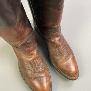 DURANGO *AS-IS* HEAVY ESPRESSO OILED LEATHER WESTERN COWBOY BOOTS in BROWN