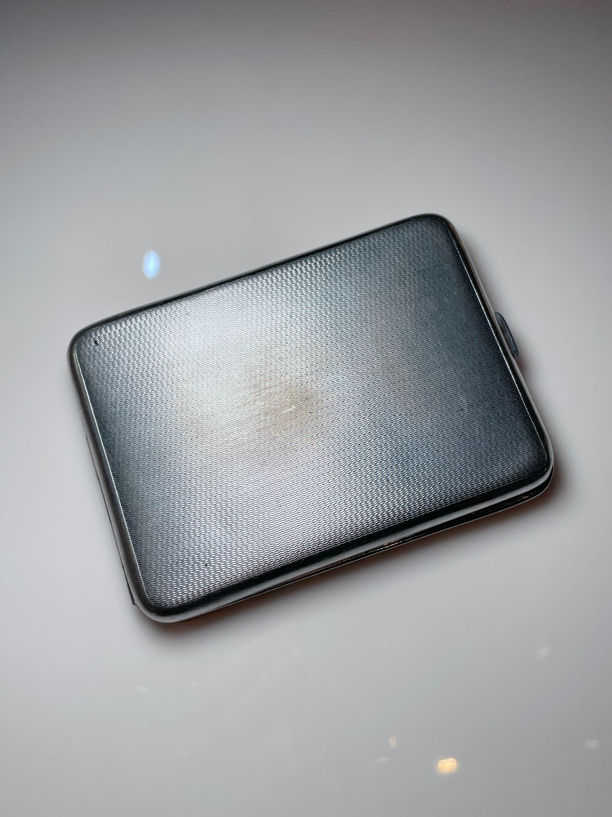 *AS-IS* 1950S TEXTURED DECO STYLE CIGARETTE CASE in SILVER, GOLD