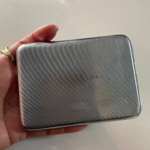 *AS-IS* 1950S TEXTURED DECO STYLE CIGARETTE CASE in SILVER, GOLD