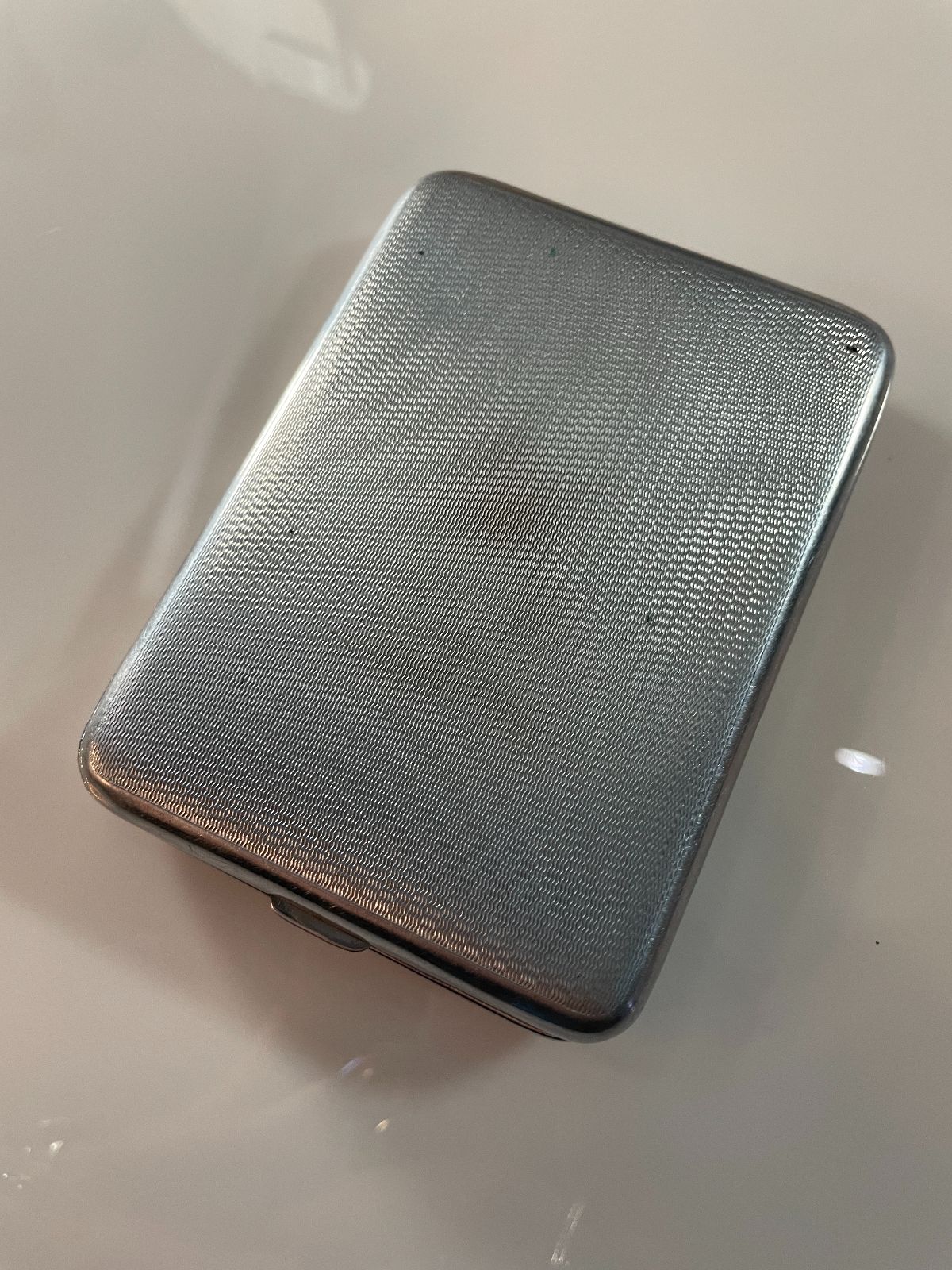 *AS-IS* 1950S TEXTURED DECO STYLE CIGARETTE CASE in SILVER, GOLD