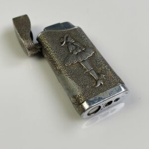 *AS-IS* WOMAN DANCER DECORATIVE METAL REFILLABLE LIGHTER in SILVER