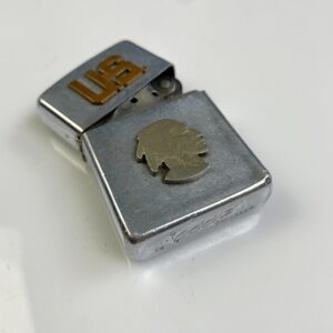 ZIPPO *AS-IS* 2-TONE US MILITARY BUFFALO NICKEL INDIAN HEAD COLLECTIBLE METAL ZIPPO LIGHTER in SILVER