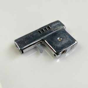 CORONA *AS-IS* COOL! NOVELTY MINIATURE PISTOL HANDGUN REFILLABLE LIGHTER in SILVER