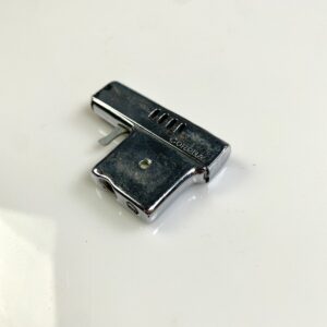 CORONA *AS-IS* COOL! NOVELTY MINIATURE PISTOL HANDGUN REFILLABLE LIGHTER in SILVER