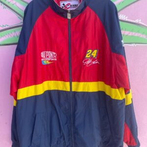 CHASE AUTHENTICS *AS-IS* NASCAR JEFF GORDON #24 COLORBLOCK WINDBREAKER in RED, BLUE, YELLOW