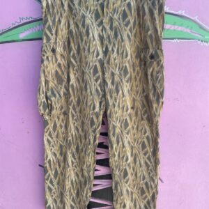 REMINGTON *AS-IS* OVERSIZED FUNKY BAMBOO GRASS PRINT HUNTING PANTS in YELLOW, GREEN