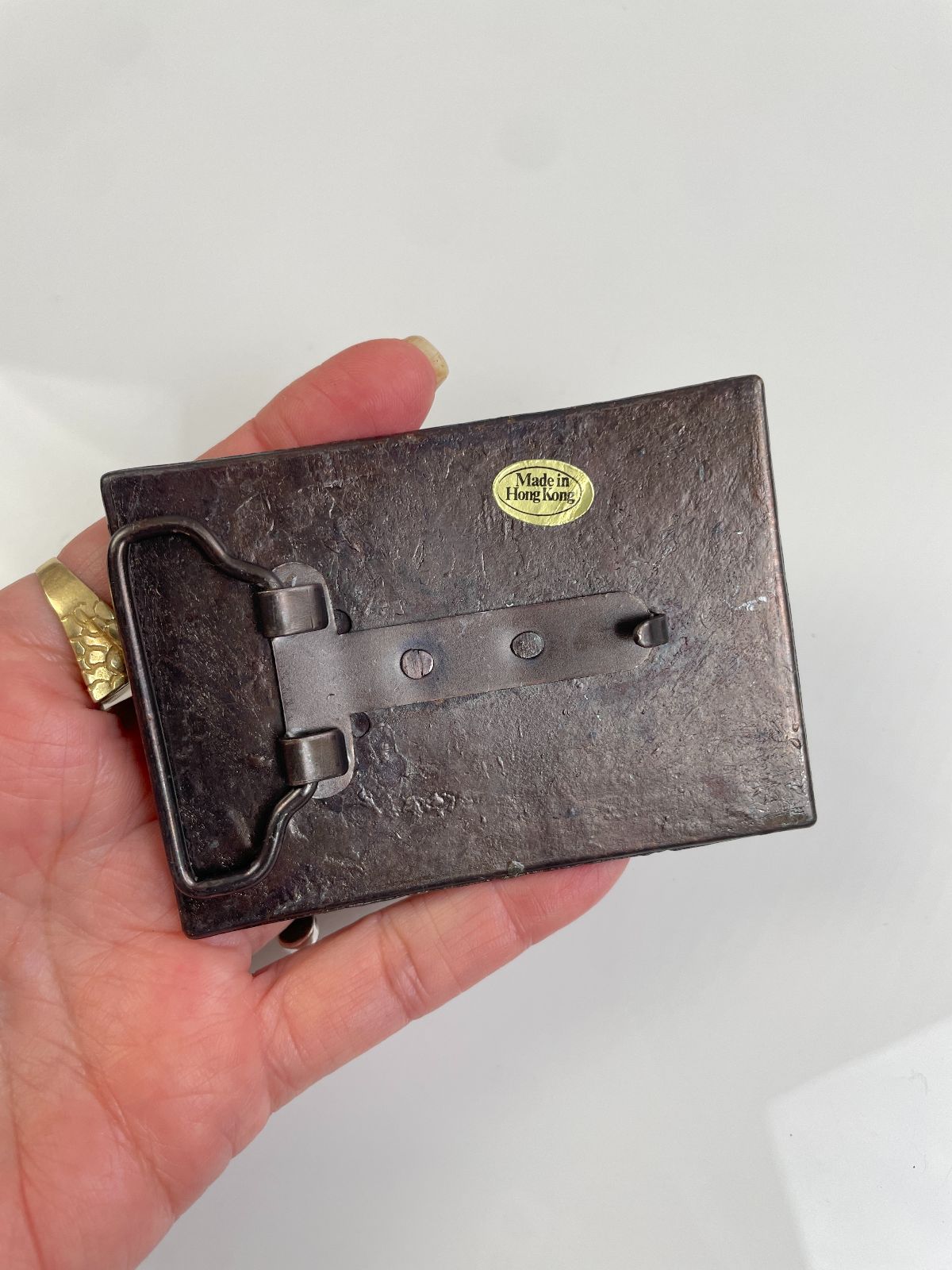 THERES A FORD IN YOUR FUTURE BRONZE BELT BUCKLE in COPPER