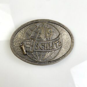 SCHLITZ MALT LIQUOR BRONZE BELT BUCKLE in BRASS