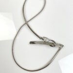 RETRO THIN COBRA SNAKE CHAIN STRETCH BELT, STRUCTURED BUCKLE & END TIP