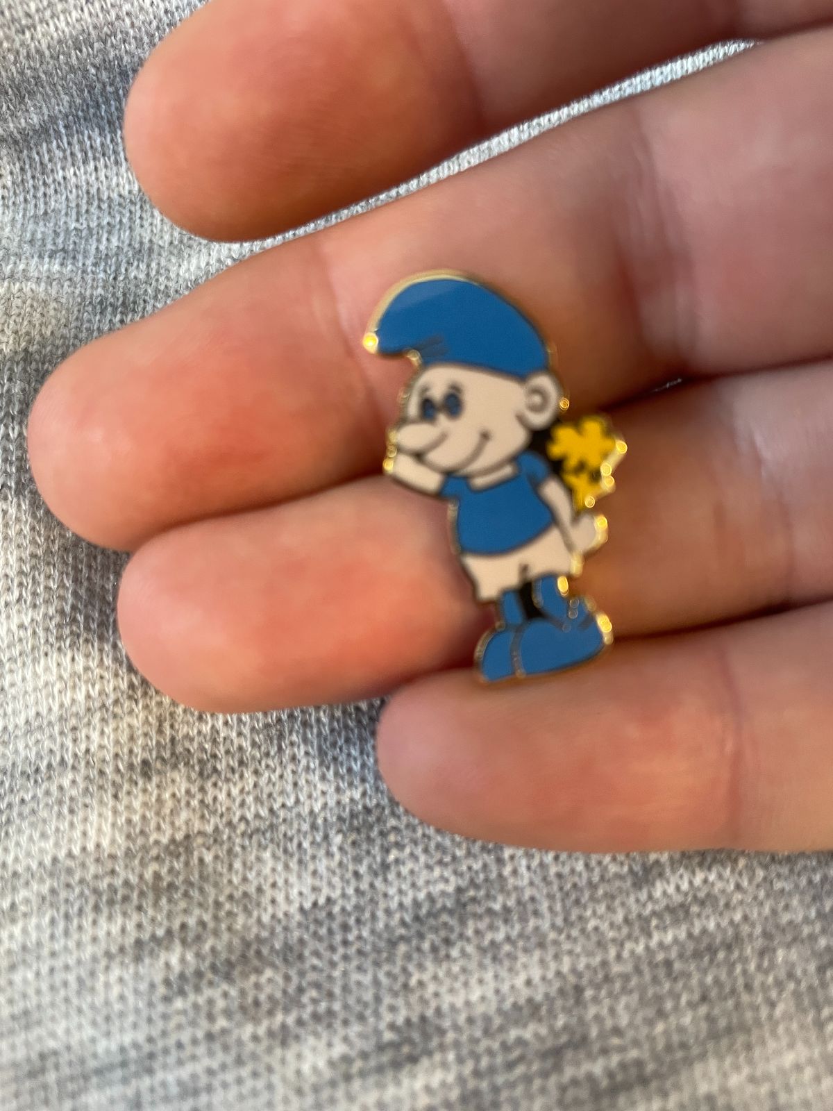 RARE OFF COLOR SMURF ENAMEL PIN