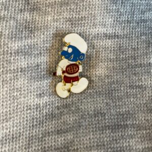 SPORTY TENNIS SMURF ENAMEL PIN