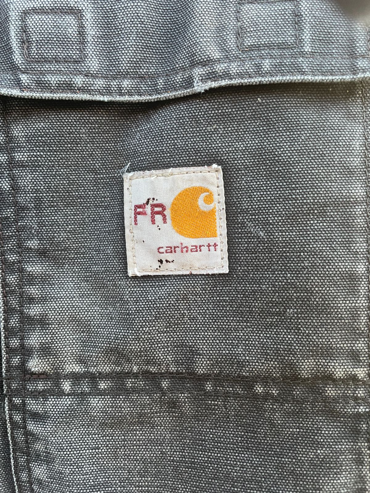 CARHARTT AS-IS DISTRESSED ZIPUP CARHARTT JACKET W/ INNER LINING in BLACK