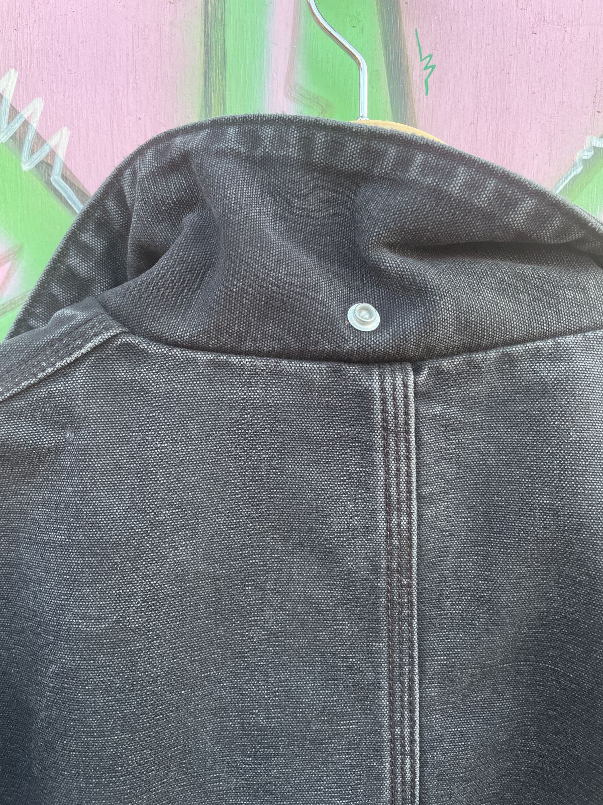 CARHARTT AS-IS DISTRESSED ZIPUP CARHARTT JACKET W/ INNER LINING in BLACK