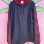 LATE 1990S | EARLY Y2K HOODED PULLOVER ADIDAS WINDBREAKER JACKET
