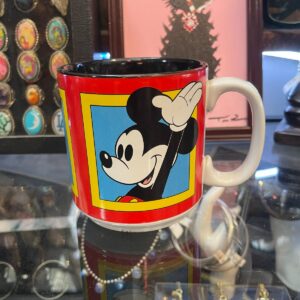 DISNEY MICKEY MOUSE COFFEE MUG MADE IN THAILAND in RED, BLUE, YELLOW