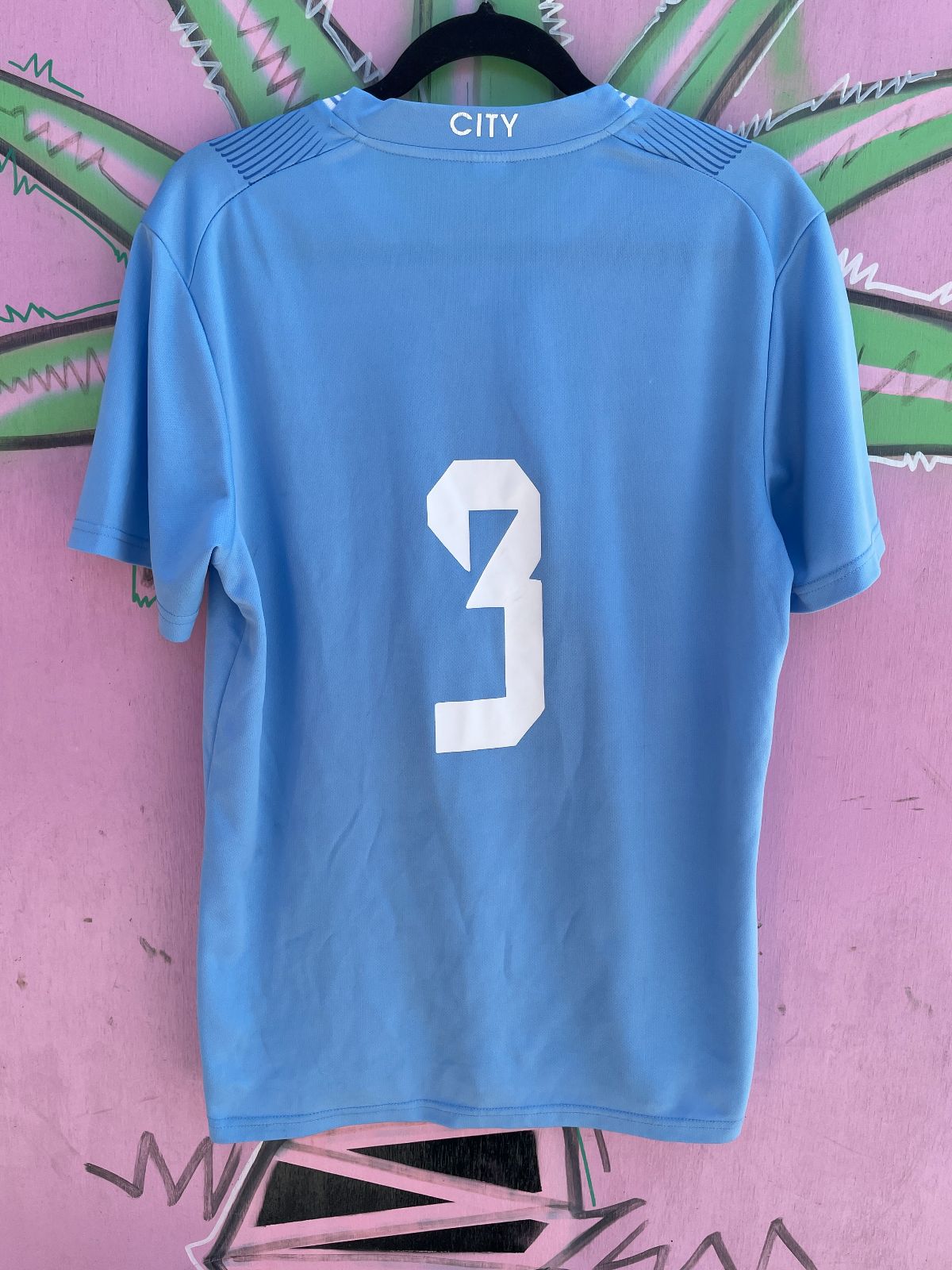 PREMIER LEAGUE MANCHESTER CITY #3 SOCCER JERSEY in BABY BLUE