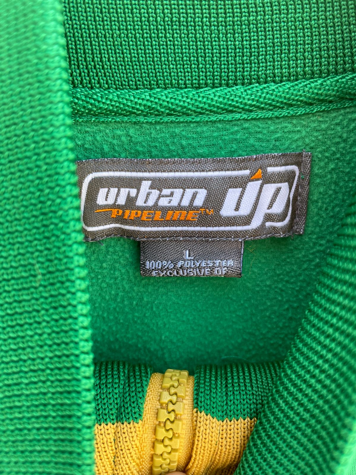 URBAN UP BRAZIL SOCCER ZIP UP TRACK JACKET in GREEN, YELLOW