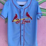 MLB ST LOUIS CARDINALS #46 GOLDSCHMIDT BUTTON UP BASEBALL JERSEY