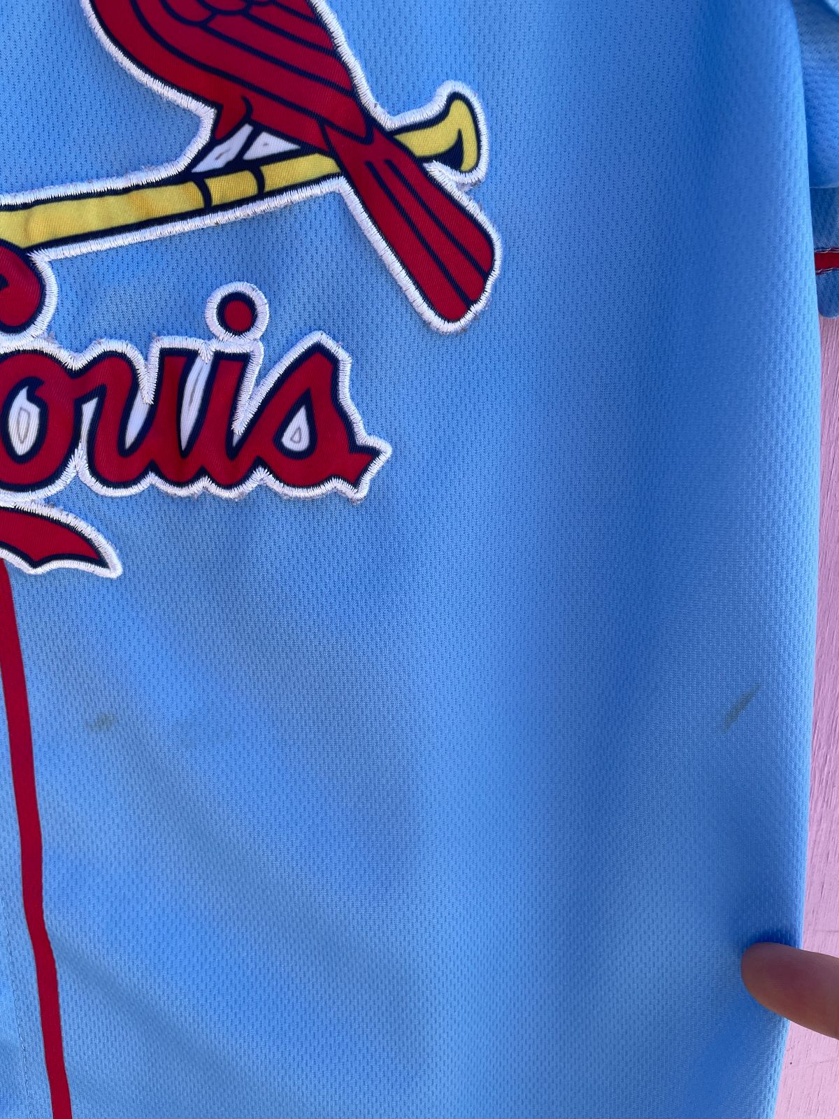MLB ST LOUIS CARDINALS #46 GOLDSCHMIDT BUTTON UP BASEBALL JERSEY in BABY BLUE