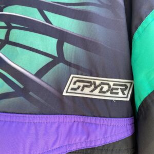 SPYDER 1993 JUNIOR OLYMPIC USSA SPYDER SKI JACKET in BLACK, TEAL