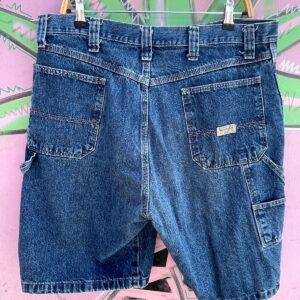 WRANGLER 1990S MADE IN MEXICO WRANGLER DENIM CARPENTER SHORTS in BLUE