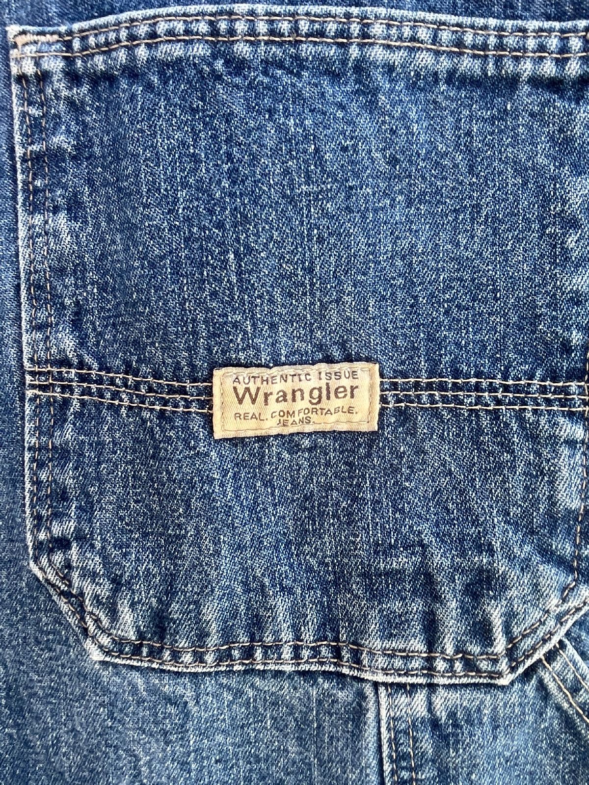 WRANGLER 1990S MADE IN MEXICO WRANGLER DENIM CARPENTER SHORTS in BLUE