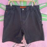 BLACK WORKWEAR CANVAS CARPENTER SHORTS