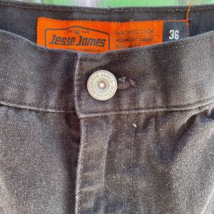 JESSE JONES BLACK WORKWEAR CANVAS CARPENTER SHORTS in BLACK