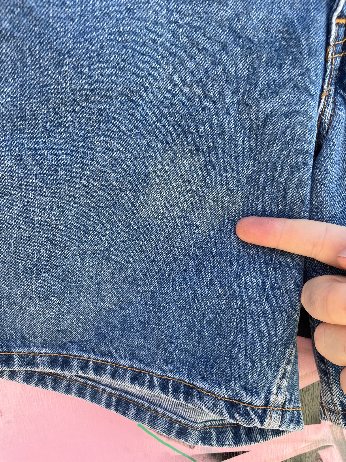 LEVIS 1990S MADE IN MEXICO LEVIS 550 DENIM JEAN SHORTS in BLUE