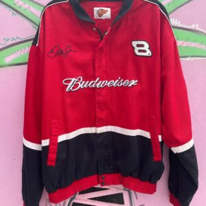 CHASE AUTHENTICS NASCAR BUDWEISER #3 DALE EARNHARDT JR ZIPUP JACKET in RED, BLACK