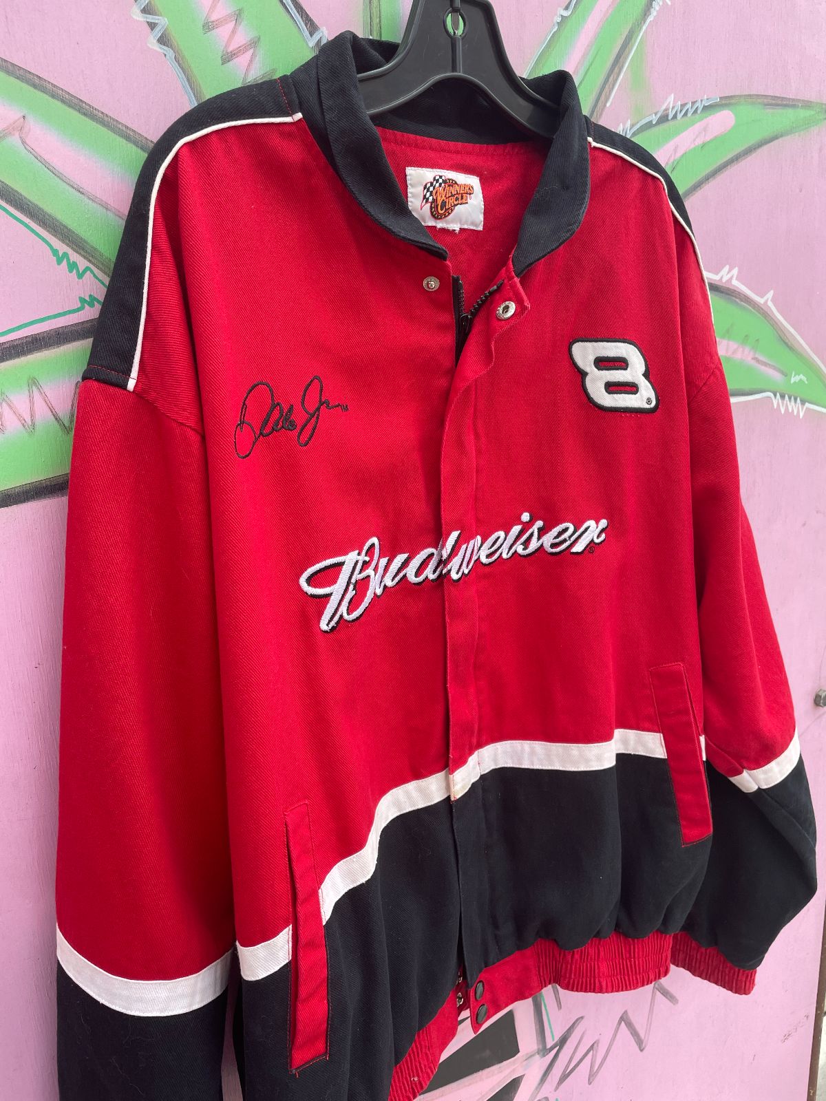 CHASE AUTHENTICS NASCAR BUDWEISER #3 DALE EARNHARDT JR ZIPUP JACKET in RED, BLACK