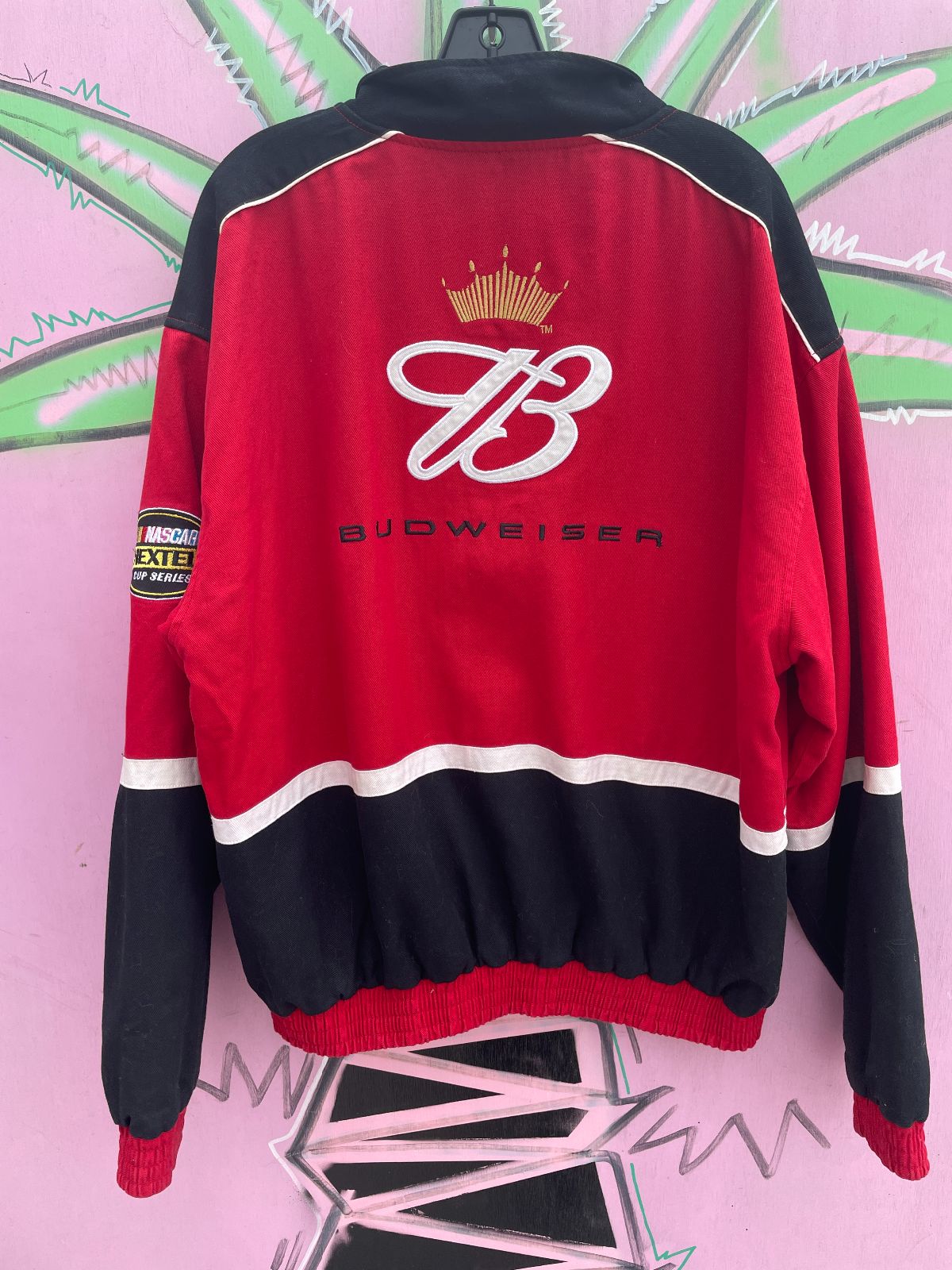 CHASE AUTHENTICS NASCAR BUDWEISER #3 DALE EARNHARDT JR ZIPUP JACKET in RED, BLACK