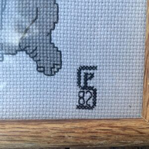 FRAMED 1982 DISNEY DUMBO NEEDLEPOINT ARTWORK
