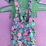 JIMMY Z FLORAL PRINT DENIM SHORTALLS