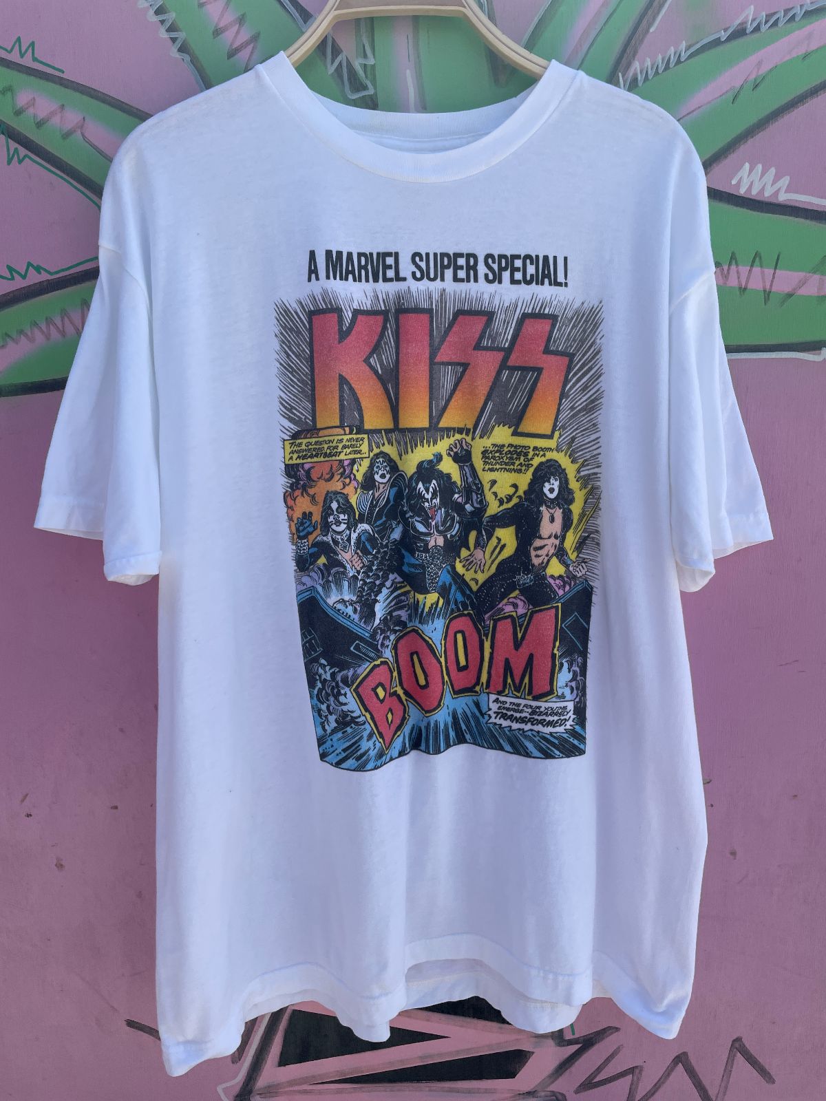 MARVEL COOL! KISS MARVEL COMIC GRAPHIC TSHIRT in WHITE, MULTI