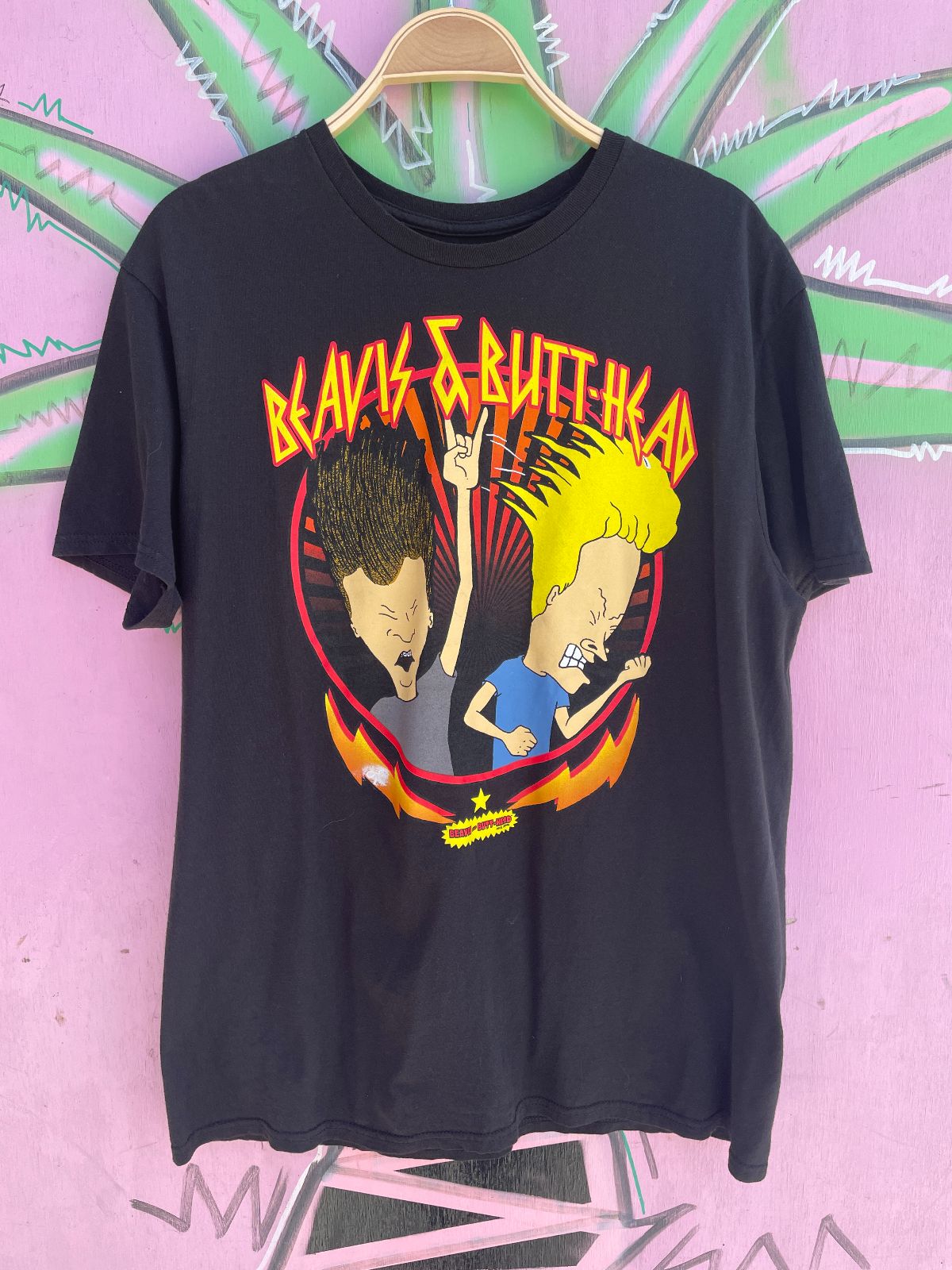 *AS-IS* 100% COTTON BEAVIS AND BUTT-HEAD GRAPHIC TSHIRT in BLACK