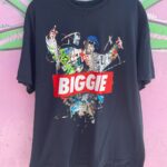 100% COTTON BIGGIE SMALLS GRAFFITI COLLAGE GRAPHIC TSHIRT