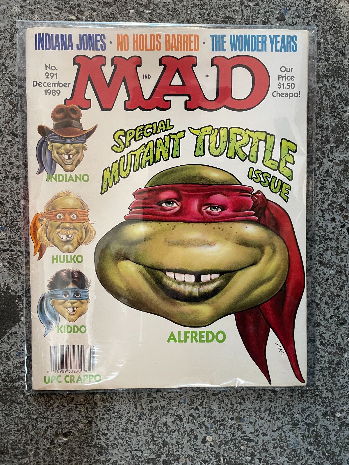 MAD MAGAZINE DECEMBER 1989 #291 TEENAGE MUTANT TURTLES