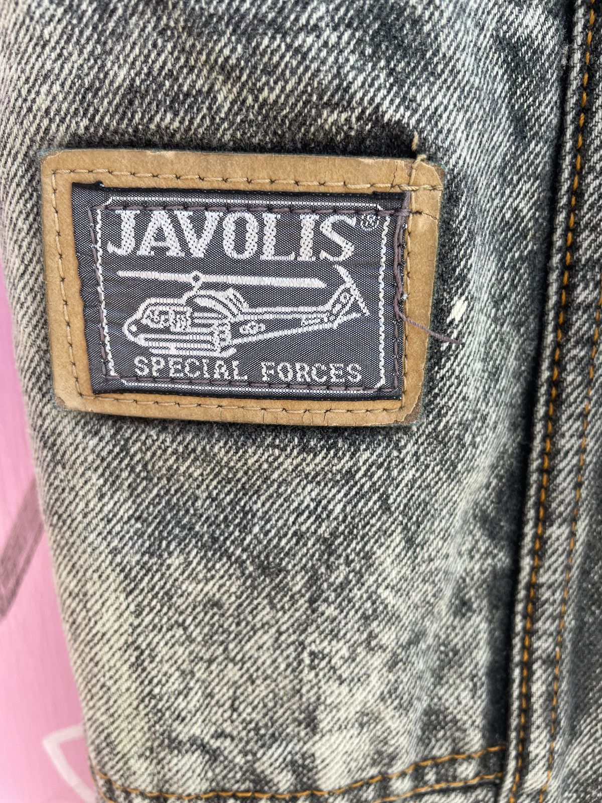 JAVOLIS FUN! 1980S ACID WASH DENIM OVERALLS in GREY