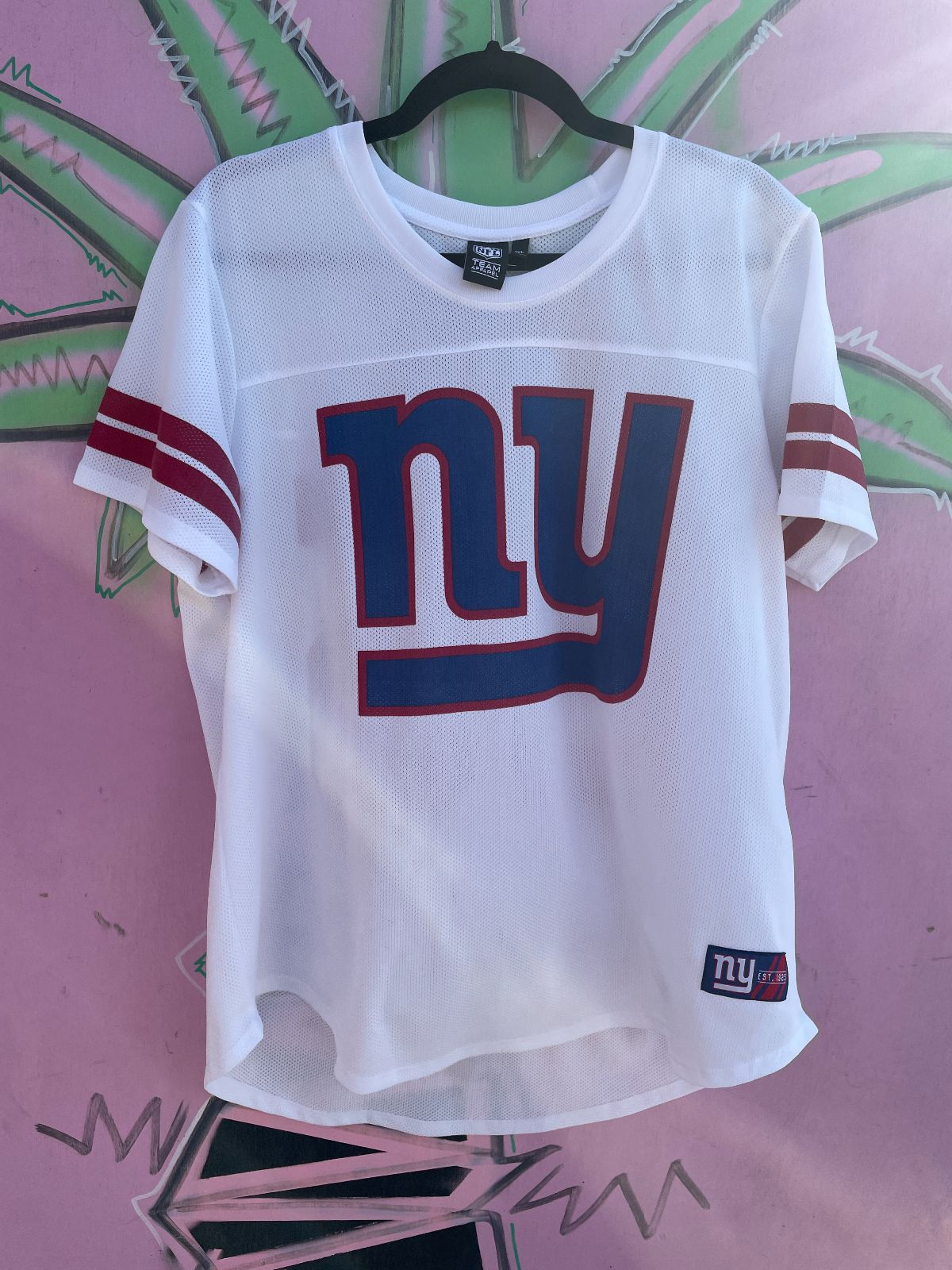 TEAM APPAREL NFL NEW YORK GIANTS FOOTBALL JERSEY in WHITE