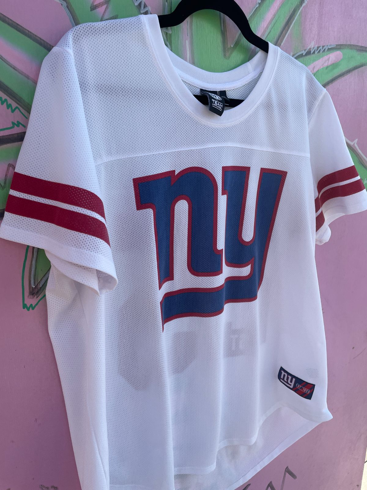 TEAM APPAREL NFL NEW YORK GIANTS FOOTBALL JERSEY in WHITE