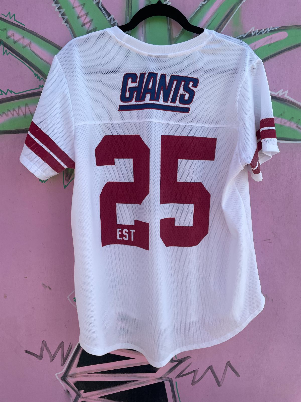 TEAM APPAREL NFL NEW YORK GIANTS FOOTBALL JERSEY in WHITE