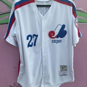 MITCHELL & NESS MLB MONTREAL EXPOS #27 GUERRERO THROWBACK BASEBALL JERSEY in WHITE
