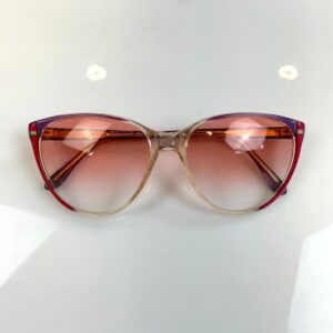 BALLANTYNE 1980S COLORBLOCK SUNGLASSES CUSTOM GRADIENT TINTED LENSES in PINK