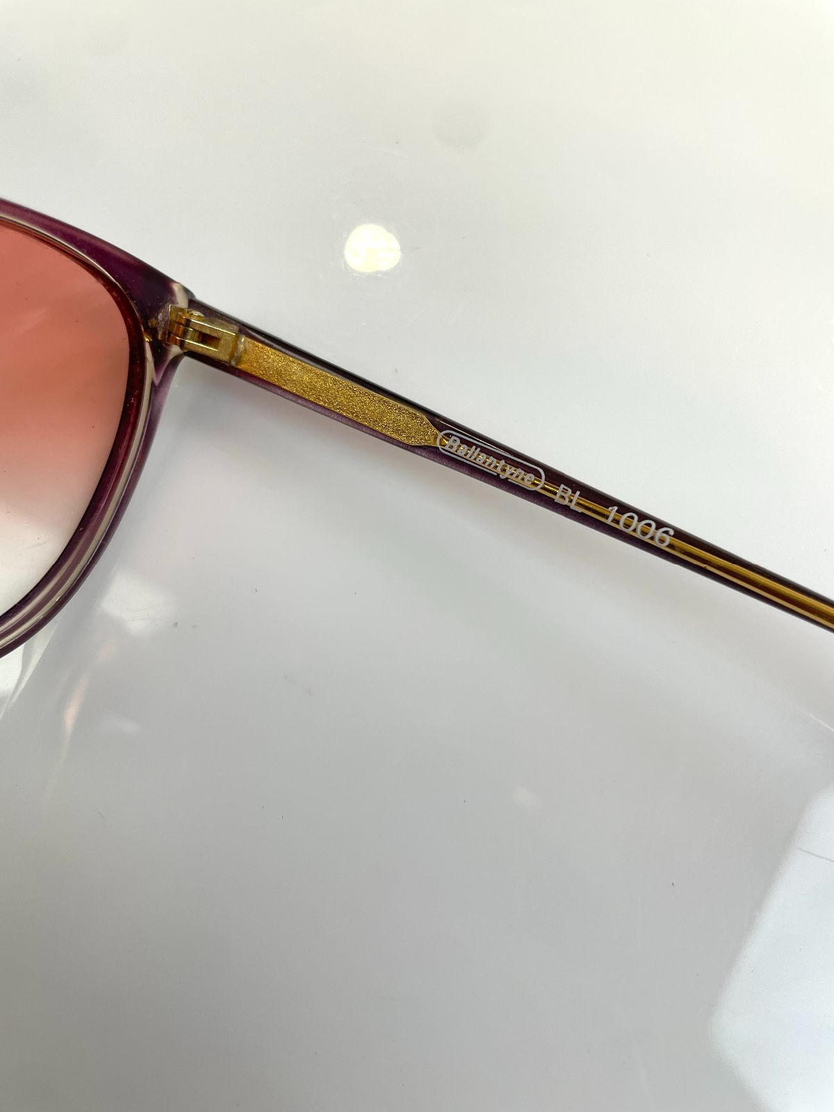 BALLANTYNE 1980S COLORBLOCK SUNGLASSES CUSTOM GRADIENT TINTED LENSES in PINK