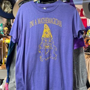 ONEITA I AM A MATHEMATICIAN WIZARD SINGLE STITCH T-SHIRT in PURPLE