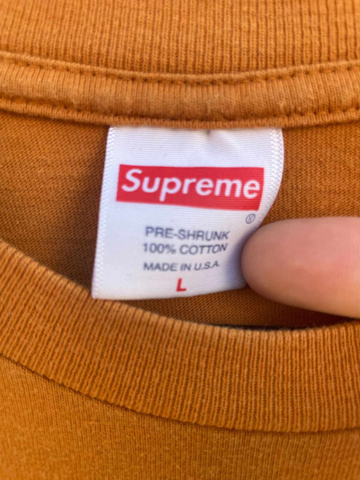 SUPREME SUPREME T-SHIRT in ORANGE