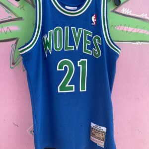 MITCHELL & NESS NBA MINNESOTA TIMBERWOLVES #21GARNETT in BLUE, GREEN