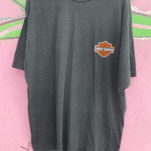 ALTAY EMBROIDERED HARLEY DAVIDSON T-SHIRT FREEDOM ISNT FREE in BLACK